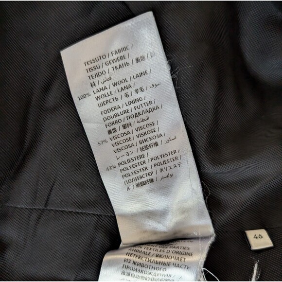 Gucci Uniform Black Wool Double Breasted Blazer Size 46 Pockets Dress - Picture 7 of 13